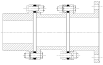法兰型膜片联轴器二维图